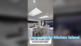 Λευκό ντουλάπι νησί πολυτελείας κουζίνας ελεύθερου σχεδιασμού