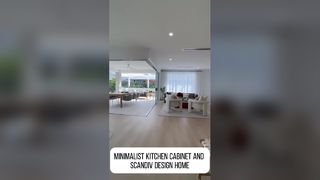 Μινιμαλιστικό ντουλάπι κουζίνας και σπίτι με σχέδιο scandiv