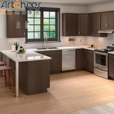 Αμερικάνικο στυλ Shaker Design Σκληρό ξύλο κουζίνα ντουλάπια Ένα πρέπει να έχει για τα σύγχρονα σπίτια