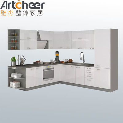 Βίλα Κουζίνα Γρανίτη Πάνω ντουλάπι με Beveled Edge countertop και E0 Grade υλικό
