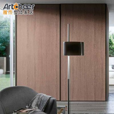 Χωρίς διπλωμένο σύγχρονο αισθητήρα διαδρόμιο ξύλινη πόρτα διαδρόμιο γυάλινη ντουλάπα για έπιπλα υπνοδωματίου