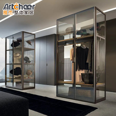 Έπιπλα υπνοδωματίου Luxury Design Aluminium Frame Walk-in Closet System με αξεσουάρ